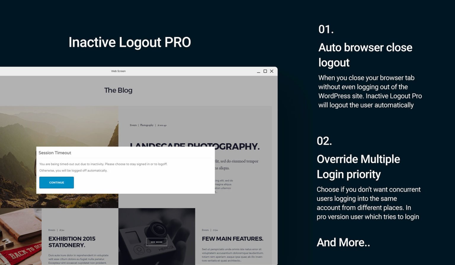 Inactive Logout Pro v2.3.3（已汉化） – WordPress 用户非活动注销插件插图