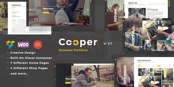 Cooper v5.3 – WordPress 创意响应式个人作品集主题插图