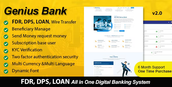 Genius Bank v3.0（已汉化） – 多合一数字银行系统插图