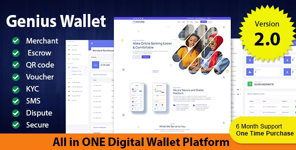 Genius Wallet v3.0 – 带有支付网关 API 的高级钱包 CMS插图