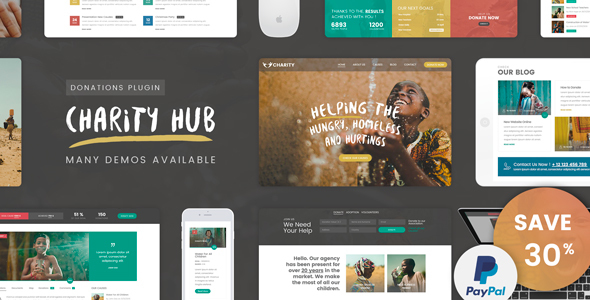 Charity Foundation v2.8 – WordPress 慈善主题插图
