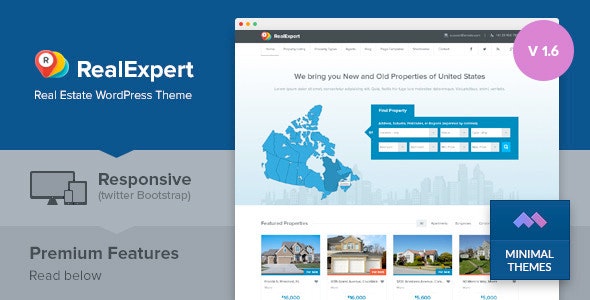 Real Expert v1.7.6 – WordPress 房地产主题插图