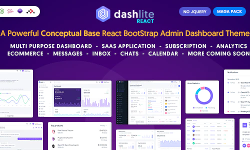 DashLite v1.8.0 – React 管理仪表板模板插图