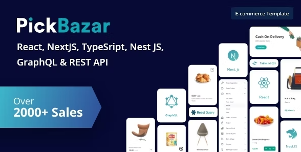 PickBazar v9.0.0 – 带有 React Hooks、Next JS、GraphQL 和 REST API 的 React 电子商务模板插图