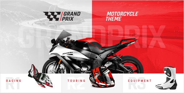 GrandPrix v1.4 – WordPress 摩托车主题插图