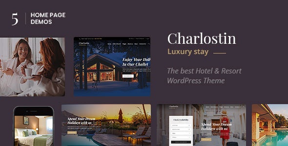 Charlostin v1.0 –  WordPress 酒店及度假村预订主题插图