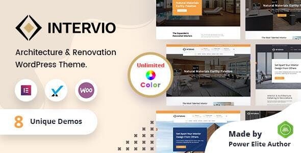 Intervio v3.0.0 –  WordPress 室内和建筑主题插图