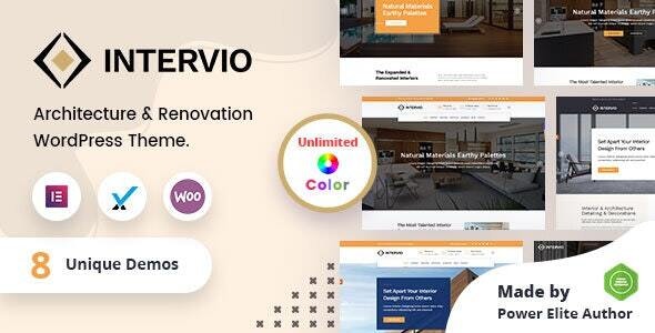 Intervio v3.0.0 -  WordPress 室内和建筑主题插图