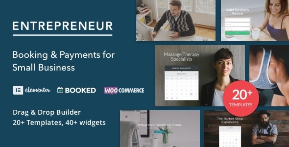 Entrepreneur v3.1.3 –  WordPress小型企业预订主题插图