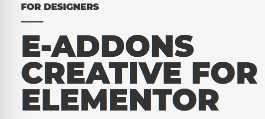 e-Addons Creative v2.3.3 + v3.1.0.1 – e-Addons for Elementor core插图