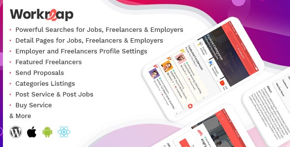 Workreap React Native v2.3 – 安卓和IOS手机APP插图