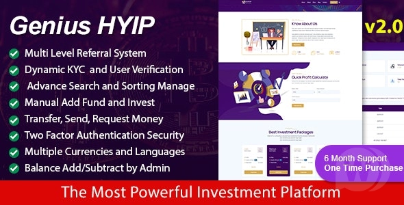 Genius HYIP v3.1 – 多合一投资平台插图