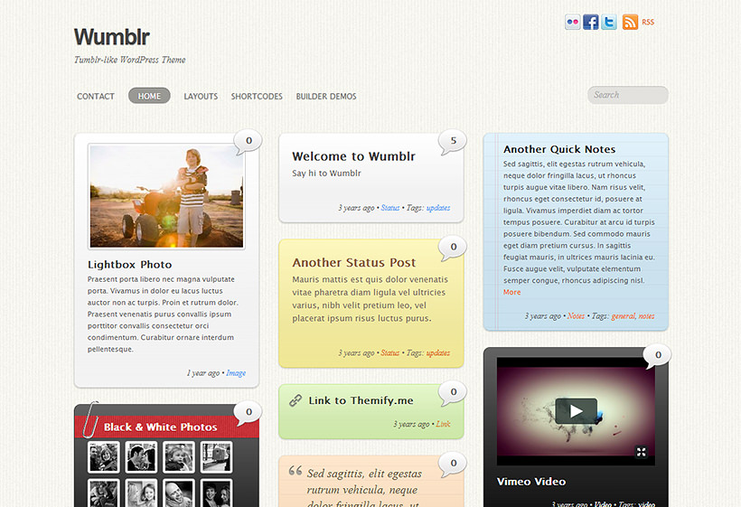 Themify Wumblr v5.5.8 – WordPress 主题插图