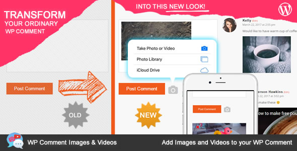 WP Comment Images and Videos v1.4 – WP 评论图片和视频插件插图