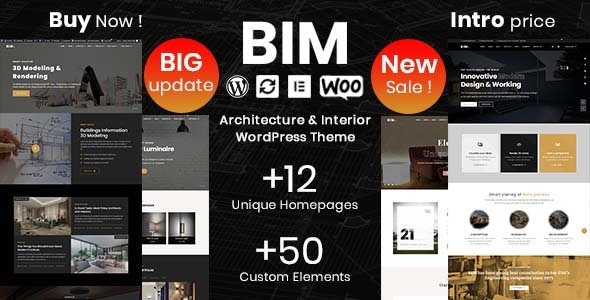 BIM v1.3.1 – 建筑与室内设计 Elementor WordPress 主题插图