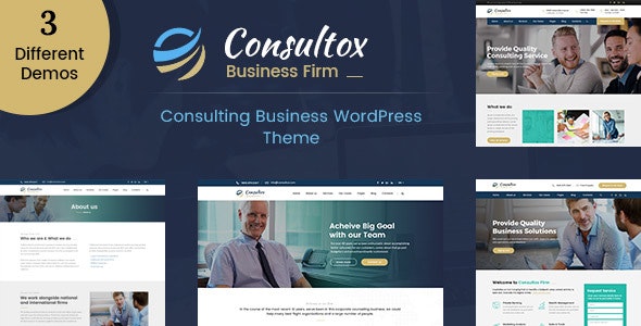 Consultox v2.5 – WordPress 咨询业务主题插图