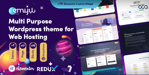 Emyui v2.5 – WordPress 多用途虚拟主机主题插图