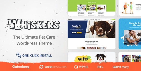 Whiskers v1.1.4 – WordPress 宠物店主题插图