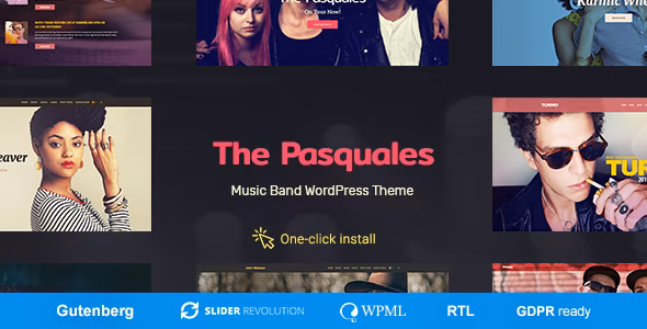 The Pasquales v1.0.9 – WordPress 乐队主题插图