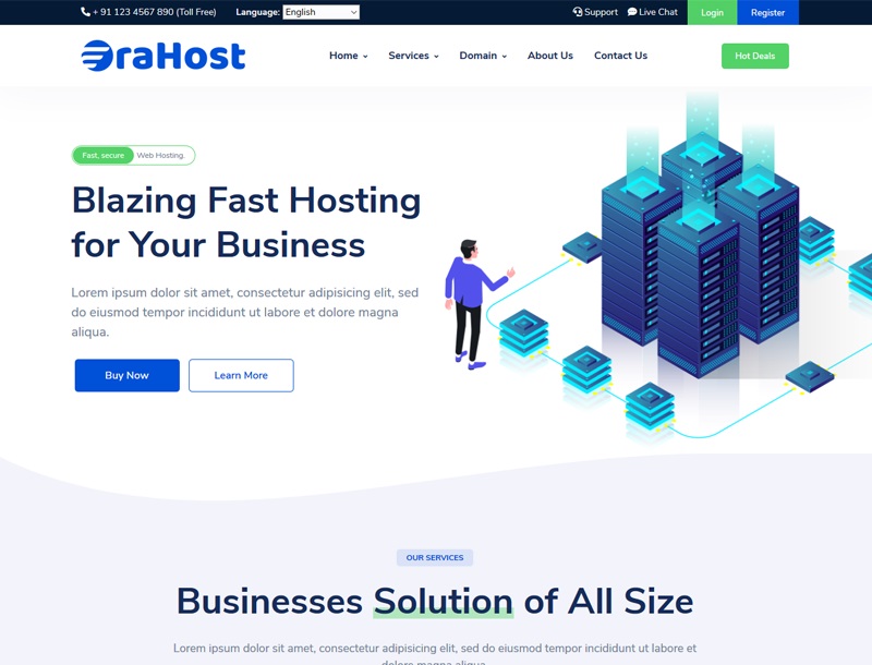 Erahost WHMCS Theme v3.1.0插图