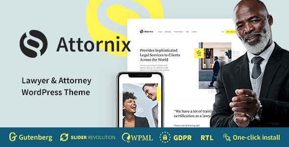 Attornix v1.0.6 – WordPress 律师主题插图