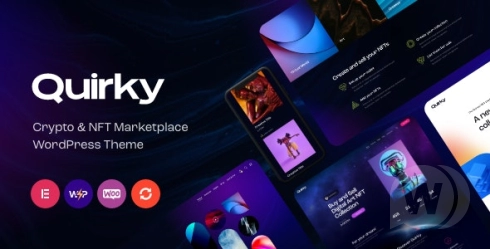 Quirky v1.15 –  WordPress NFT、令牌和区块链 WCFM 市场主题插图