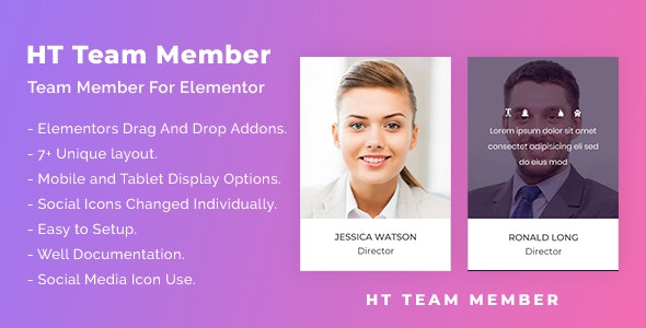 HT Team Member For Elementor v1.0.5插图
