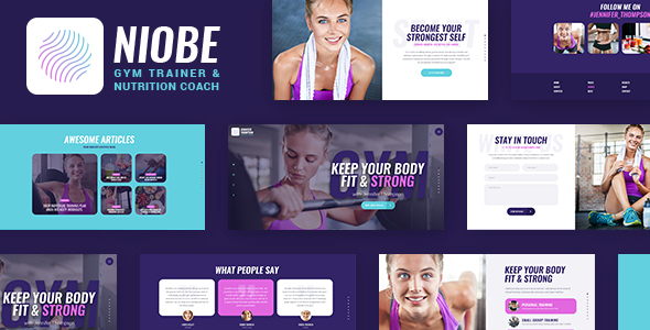 Niobe v1.1.7 – WordPress 健身主题插图