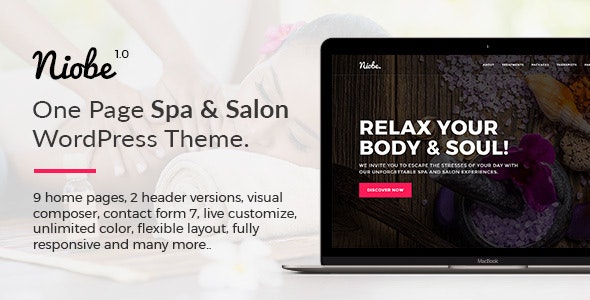 Niobe v1.2.2 – WordPress 水疗沙龙主题插图