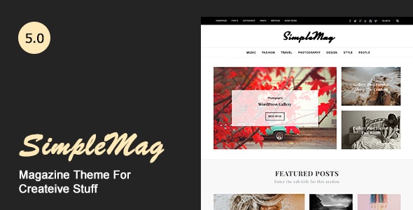 SimpleMag v5.5 – Creative Stuff  的杂志主题插图