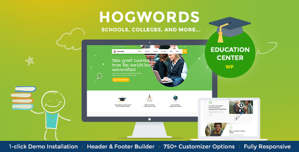 Hogwords v1.2.5 – WordPress教育中心主题插图