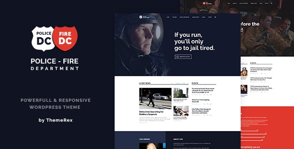 Police & Fire Department and Security Business v2.8 – WordPress警察和消防主题插图