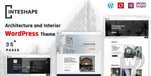 Inteshape v1.3 – WordPress 建筑和室内主题插图
