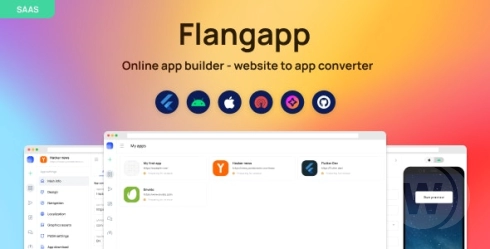 Flangapp v1.3 – 来自网站的 SAAS 在线应用程序构建器插图