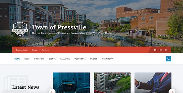 Pressville v2.6.7 –  WordPress 市政主题插图