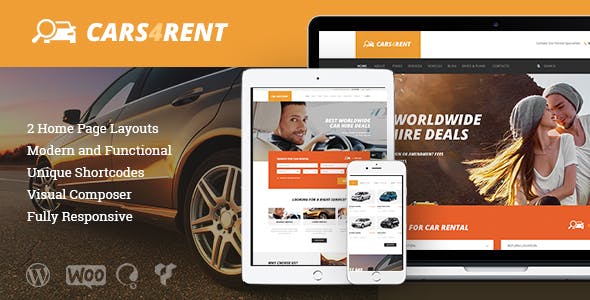 Cars4Rent v1.4.1 – WordPress 汽车租赁和出租车服务主题插图
