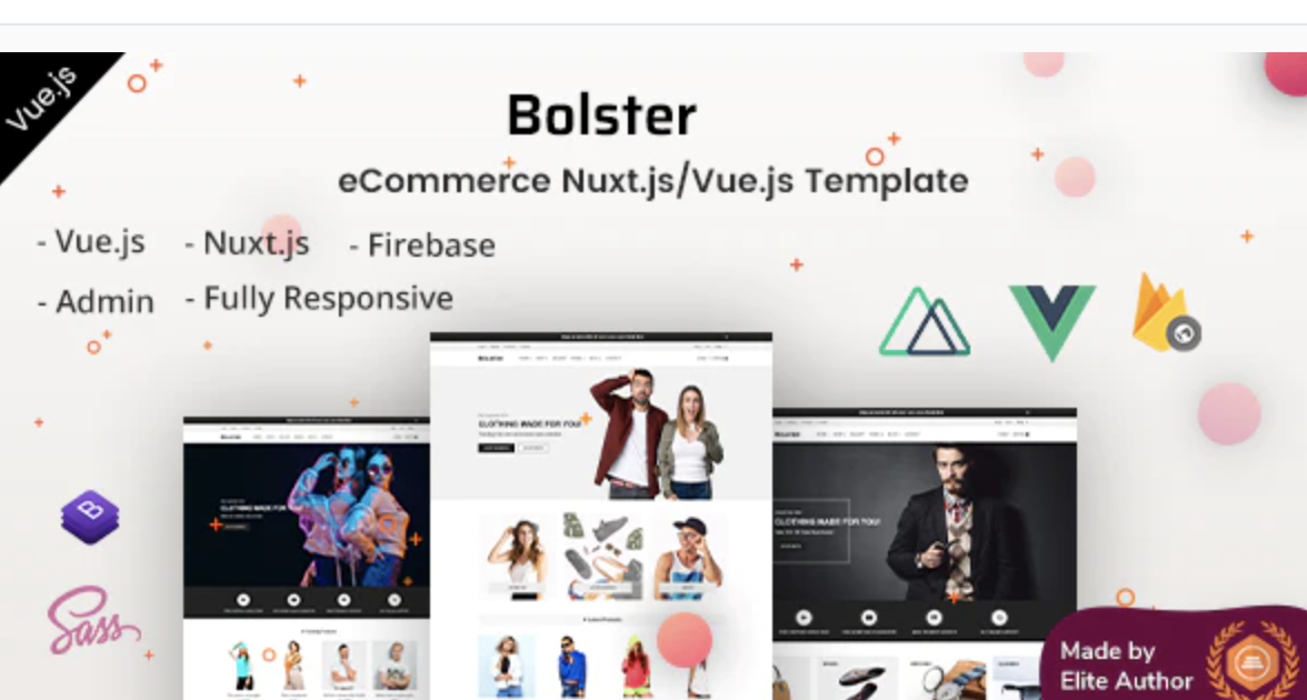 Bolster v1.1 – Vue Nuxt.js 电子商务模板插图