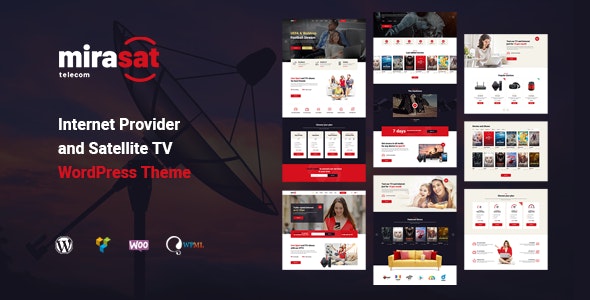 Mirasat v1.1.1 – WordPress 互联网提供商和卫星电视主题插图
