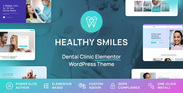 Healthy Smiles v1.0.8 – WordPress 牙科主题插图