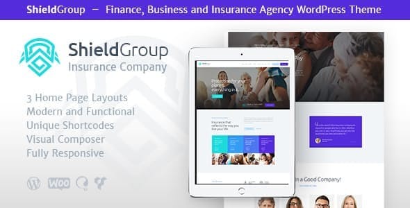 ShieldGroup v2.9 –  WordPress 保险与金融主题插图