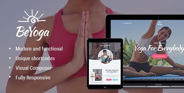 BeYoga v1.1.7 – WordPress 瑜伽主题插图