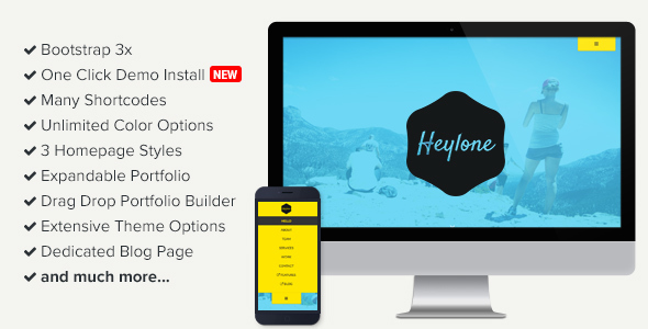 Heylone v2.2 – WordPress 单页视差主题插图