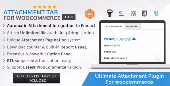 Attachment Tab For Woocommerce v1.1.8插图