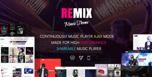 Remix Music v3.9.10 – WordPress 音乐网站模板插图