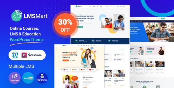 LMSmart v1.7.1 – WordPress 教育主题插图