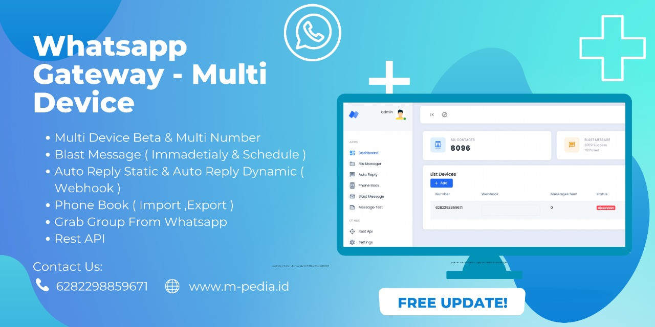 Wa Gateway v9.0.0 – Multi device BETA Extended License插图