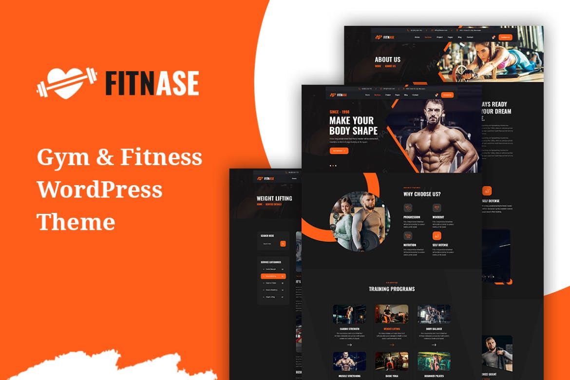 Fitnase v1.0.8 – WordPress 健身房主题插图