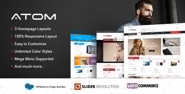 Atom – 响应式 WooCommerce WordPress 主题插图