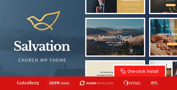 Salvation v1.1.5  – 教会与宗教 WP 主题插图