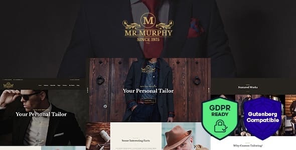 Mr. Murphy v1.2.5 – 定制礼服剪裁服装 WordPress 主题插图